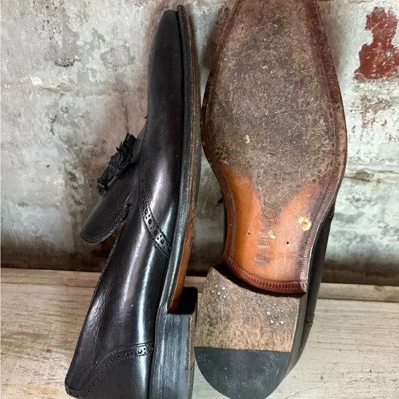 Men's Black Tassel Loafers - Picture 4 of 4